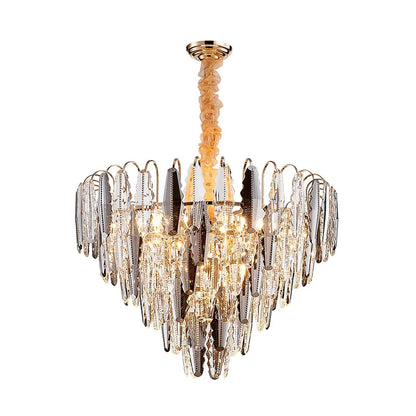 DecorBites™ Gold Crystal LED Chandelier Lighting for Dinning Table