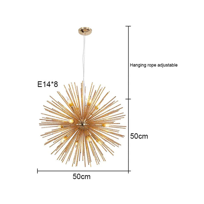 DecorBites™ Dandelion Sea Urchin Chandelier LED Indoor Lighting.