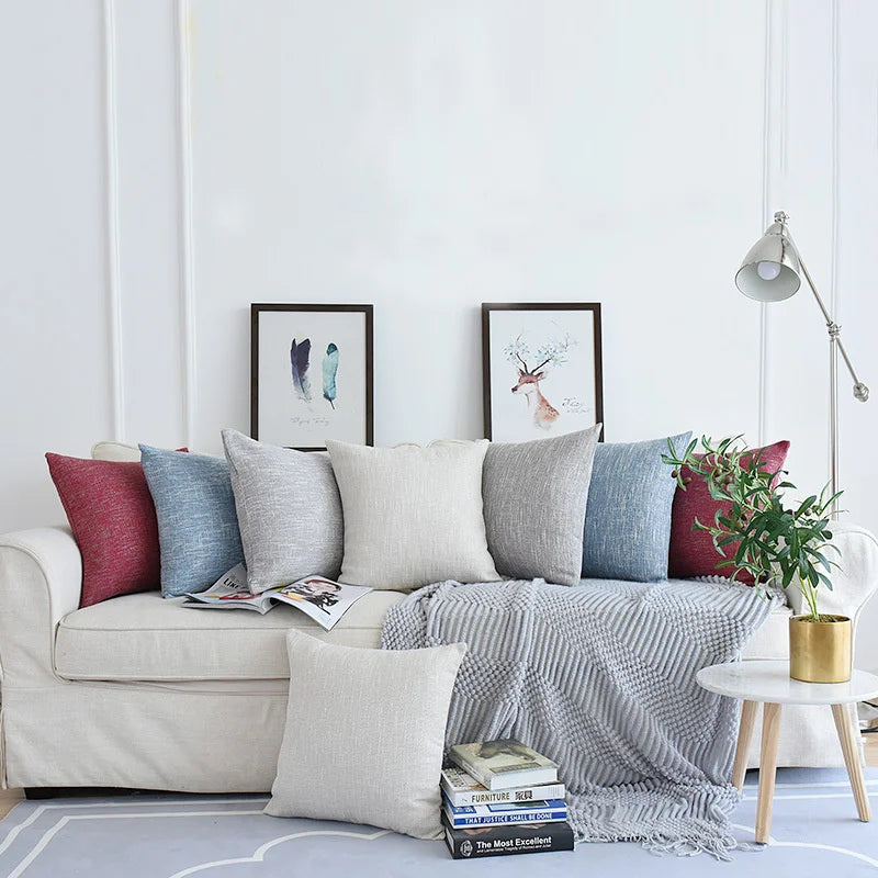 Funda de cojín DecorBites™ de lino y algodón, 100% poliéster, para decoración del hogar