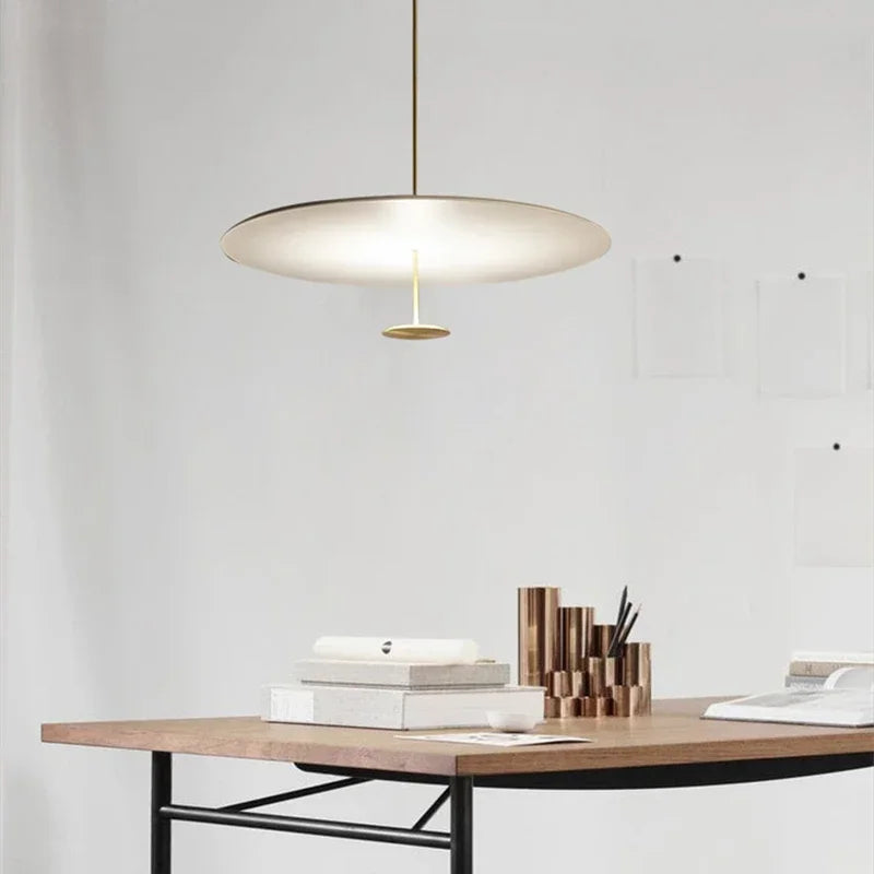Lámpara colgante de anillo minimalista elegante Decorbites™ Gold Black para sala de estar
