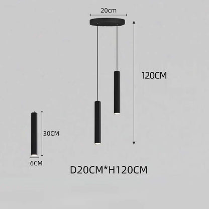 Lámpara de araña para escalera DecorBites™ con cristal LED negro: Diseño nórdico moderno, lámpara colgante creativa para isla