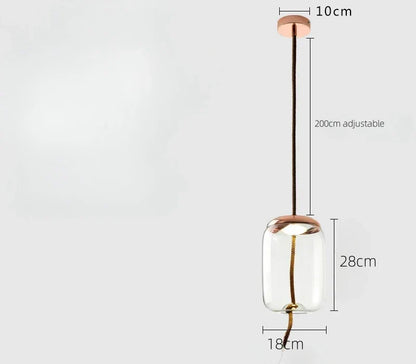 DecorBites™ Glass LED Chandeliers for Living Room Bedroom Kitchen Pendant Lamp