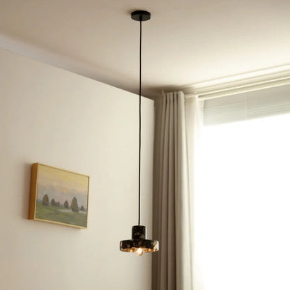 مصباح معلق LED أسود من DecorBites™ Terrazzo لغرفة الطعام والمعيشة والدرج