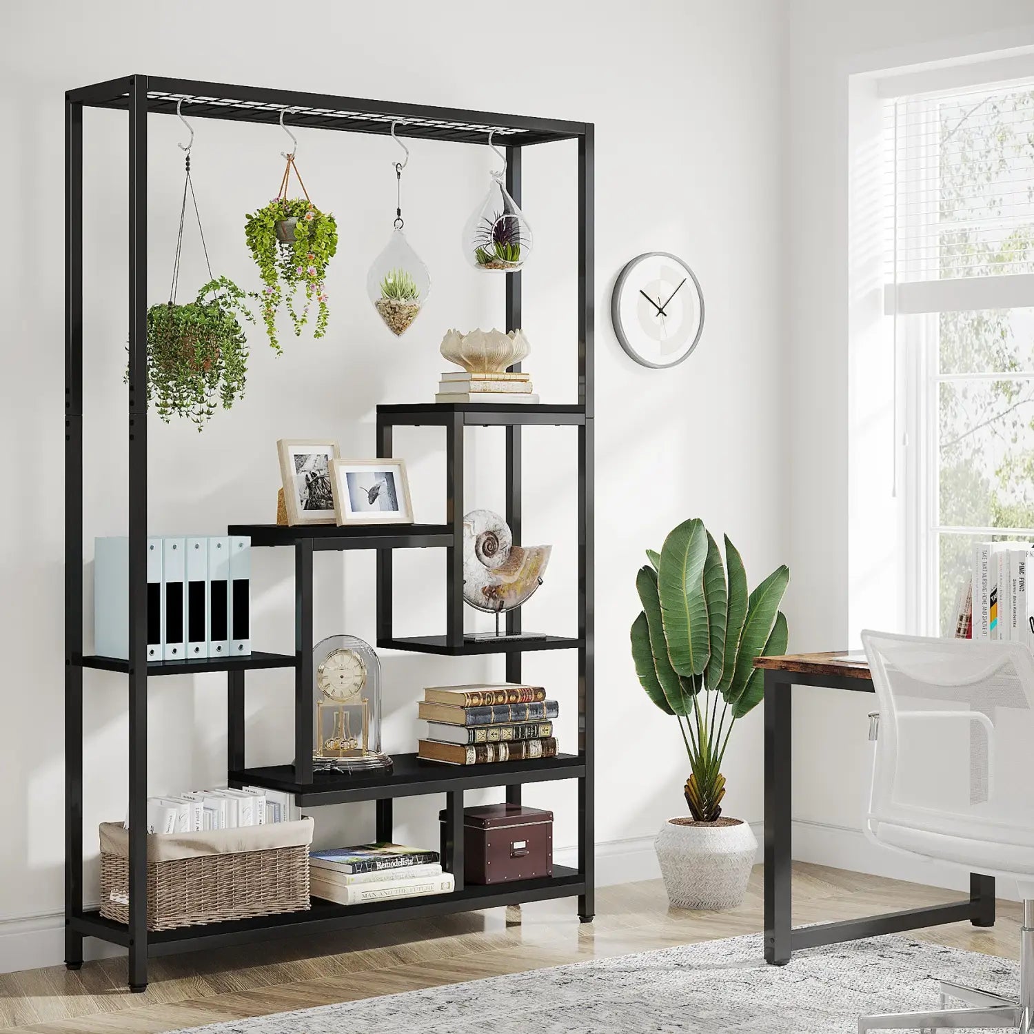 DecorBites™ Modern 5-Tier Tall Metal Plant Stand