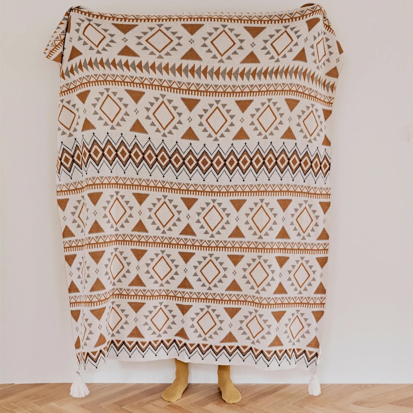 DecorBites™ Boho Geometric Pattern Summer Blanket