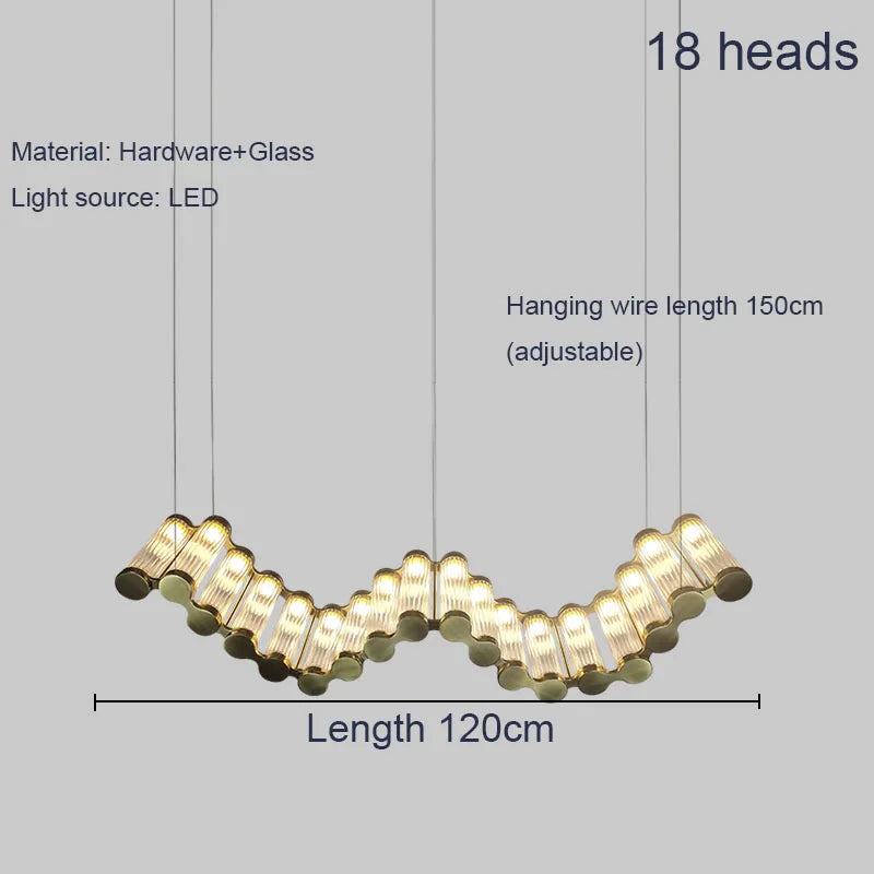 DecorBites™ Golden Chandelier LED Dimming Light for Modern Living Room & Bedroom