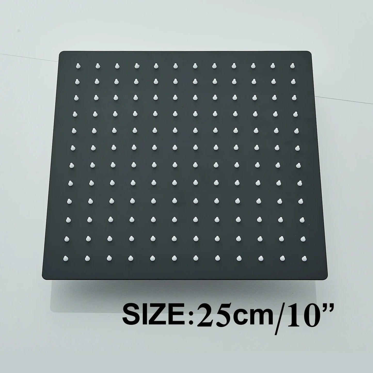 DecorBites™ 12" Matte Black Rainfall Shower Head Set with Shower Arm