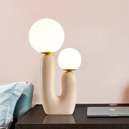 DecorBites™ Glass Table Lamp: Postmodern Resin Bedside Light for Living Room Bedroom Decor