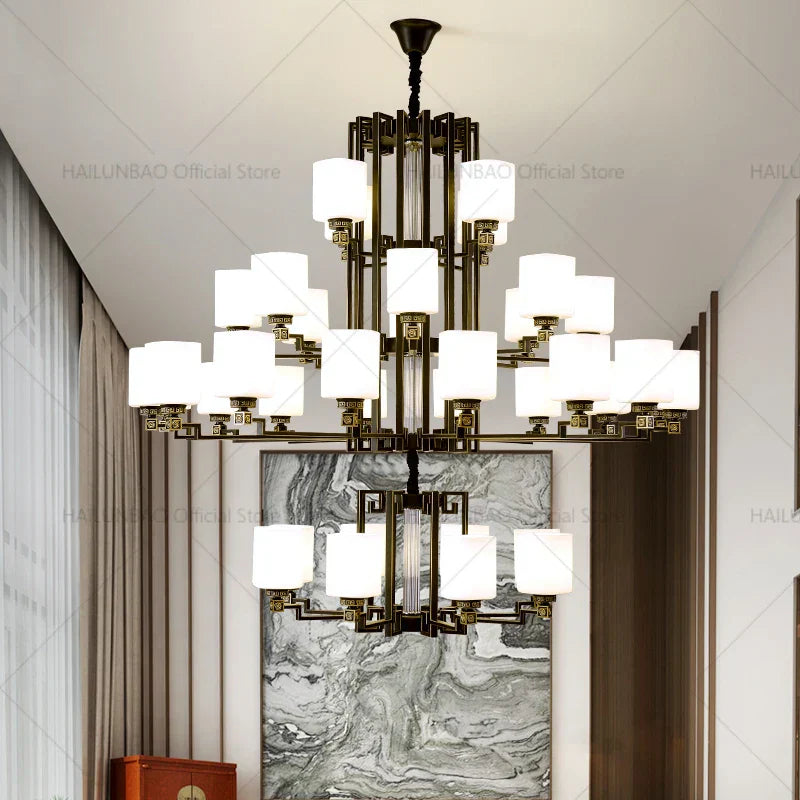 DecorBites™ Chinese Style Chandelier: Modern, Simple & Elegant Lighting for Living Room, Dining Room & Bedroom