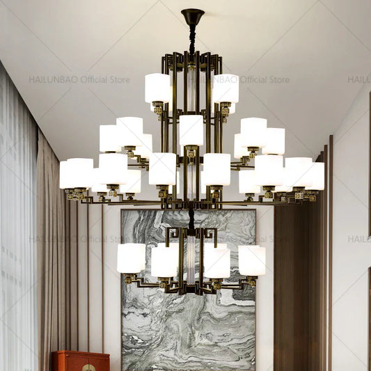 DecorBites™ Chinese Style Chandelier: Modern, Simple & Elegant Lighting for Living Room, Dining Room & Bedroom