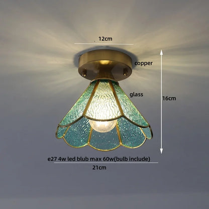 DecorBites™ Glass LED Ceiling Lamp Iron Base Nordic Modern Simple Design