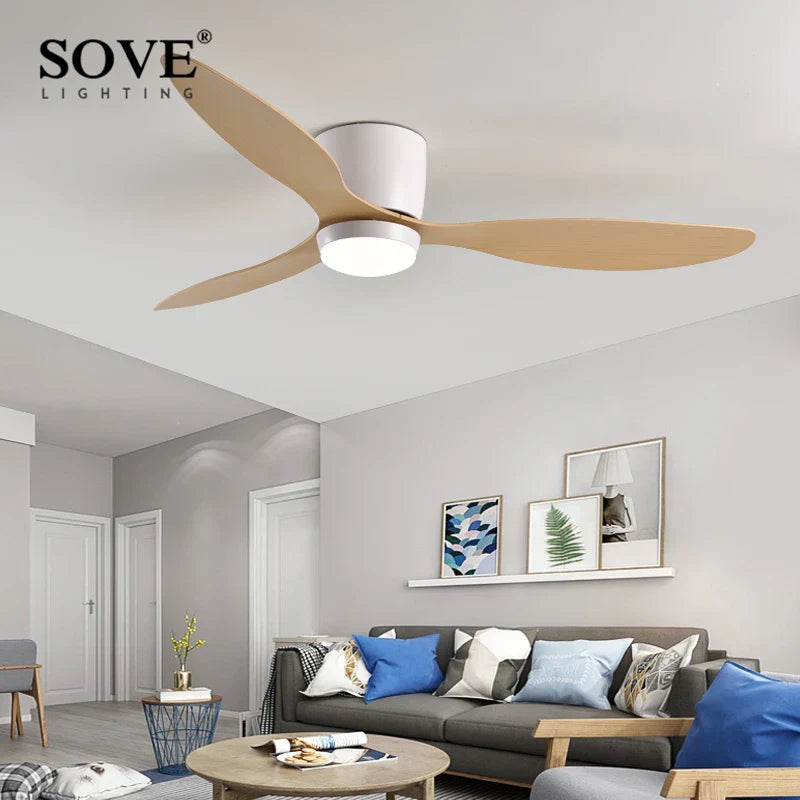 DecorBites™ Low Profile Ceiling Fan with Light and Remote Control, Indoor/Outdoor, 42"/52"