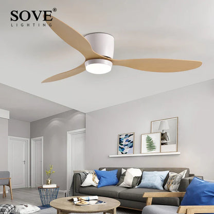 DecorBites™ Low Profile Ceiling Fan with Light and Remote Control, Indoor/Outdoor, 42"/52"