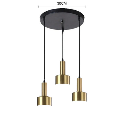 DecorBites™ Gold E27 LED Pendant Light Nordic Chandelier for Indoor Living Room & Bedroom
