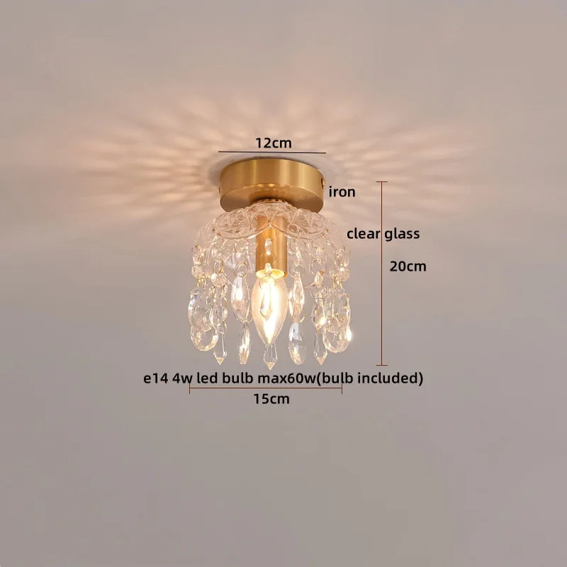 DecorBites™ Crystal LED Ceiling Light Luxury Modern Chandelier for Living Room Hallway