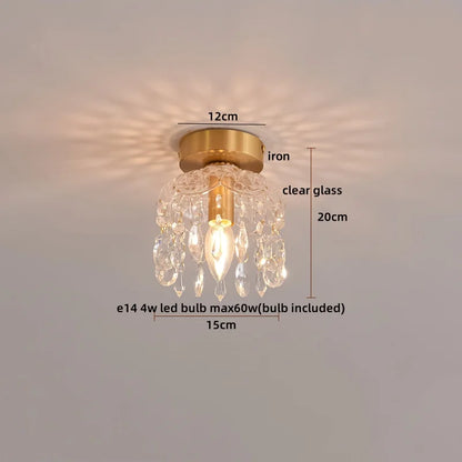 DecorBites™ Crystal LED Ceiling Light Luxury Modern Chandelier for Living Room Hallway