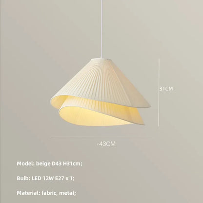 DecorBites™ E27 Fabric Chandelier Modern Bedroom LED Pendant Lights Nordic Decor Hanging Lamp
