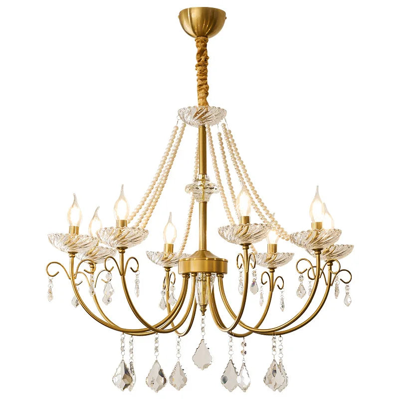 DecorBites™ Crystal LED Chandelier Living Room Luxury Lighting E14 Pendant Lamparas