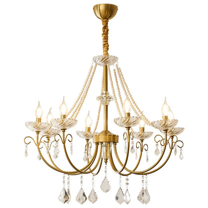 DecorBites™ Crystal LED Chandelier Living Room Luxury Lighting E14 Pendant Lamparas