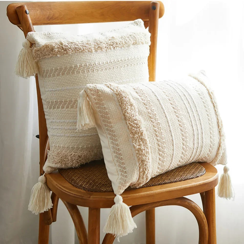Cotton Tassel Sofa Pillowcase