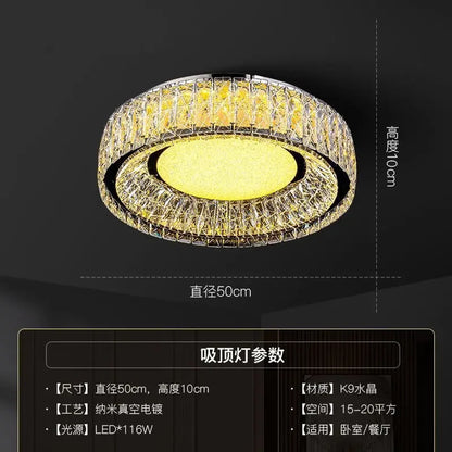 DecorBites™ Crystal Ceiling Light: Modern Luxury for Living Room, Bedroom, Kitchen & Dining Room