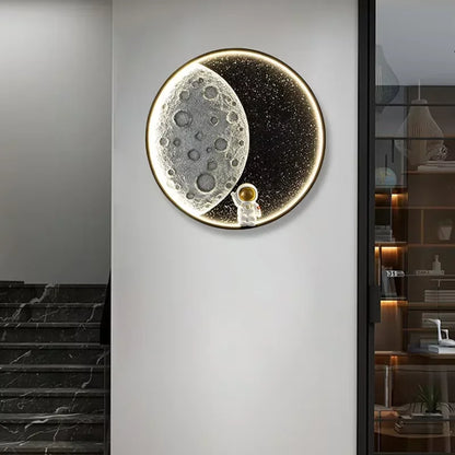 DecorBites™ Astronaut LED Wall Lamp: Modern Nordic Resin Round Decor Light