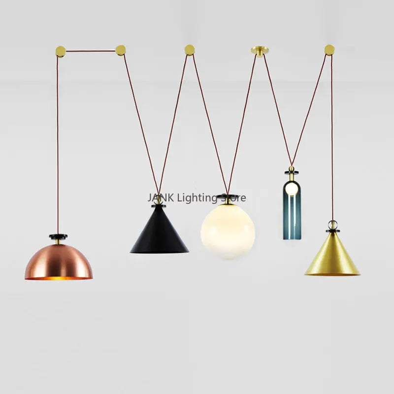 DecorBites™ Glass Chandelier: Adjustable Shape, LED Decorative Lamps for Restaurant, Bedroom, Bar.