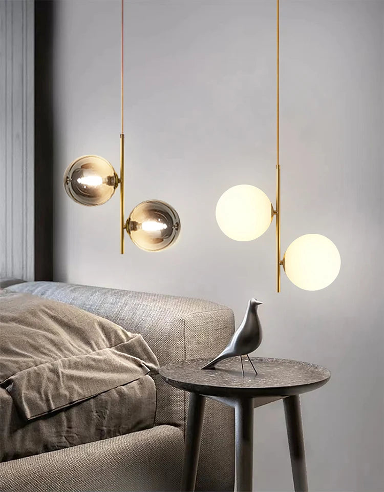 Copper Glass Pendant Light Multiple Voltages