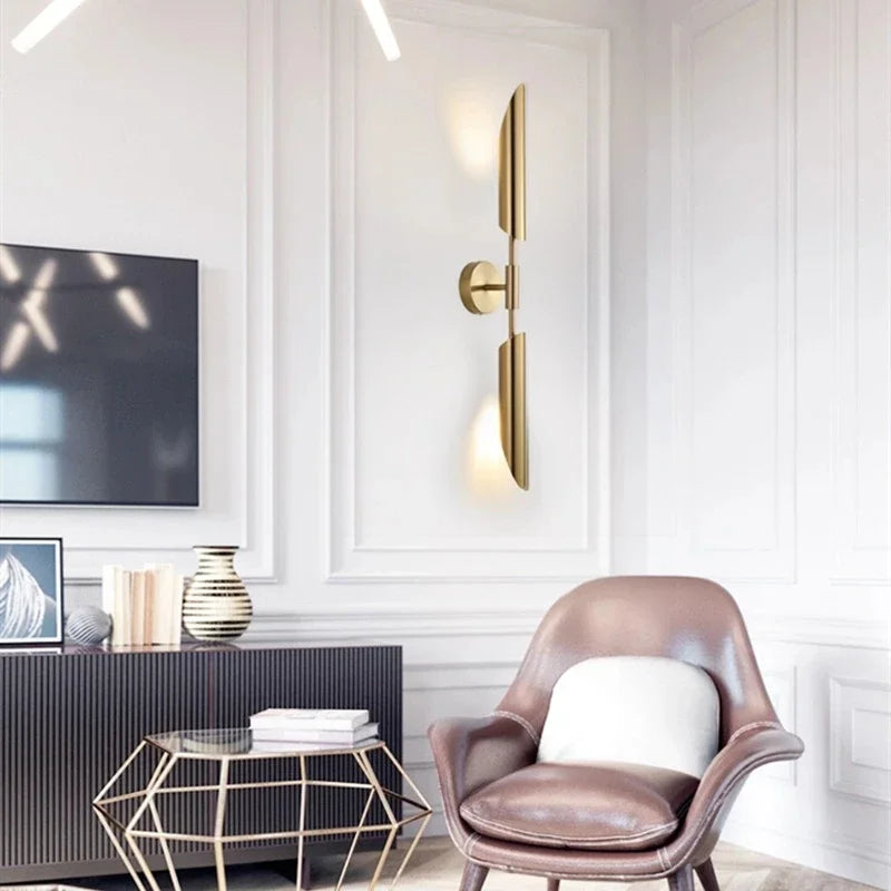 Lámpara de pared de cobre LED Gold Decorbites™ para sala de estar, comedor y dormitorio