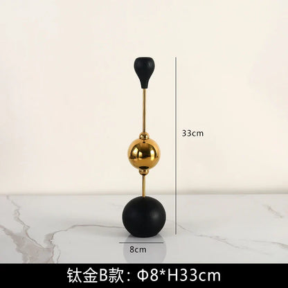 DecorBites™ Golden Stainless Steel Candle Holder for Wedding Decor