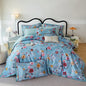 Decobites Vintage Floral Jacquard Cotton Wedding Bedding Set with Duvet Cover, Sheet, Pillowcases