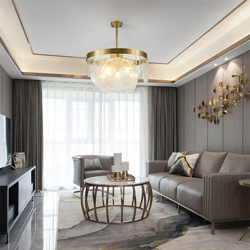 DecorBites™ LED Bubble Glass Ceiling Chandelier Light Fixture for Dining Kitchen Bedroom