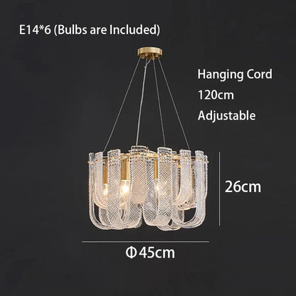 DecorBites™ Dimmable LED Copper Ceiling Chandelier for Luxurious Living Room Lighting
