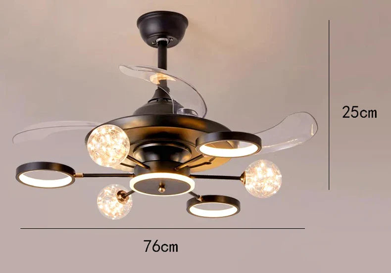 DecorBites™ Kids Bedroom Ceiling Fan with Remote Control & LED Light