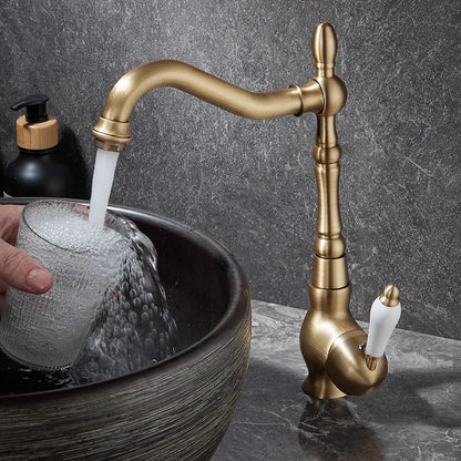 صنبور حوض ديكوربايتس™ البرونزي العتيق، حوض حمام ساخن وبارد، صنبور مطبخ