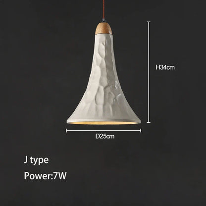 Lámpara de techo colgante alta de hormigón DecorBites™ para dormitorio, restaurante y bar.