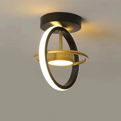 DecorBites™ LED Ceiling Light Chandelier for Home Living Room Bedroom Dining Decor, Gold/Black Fixtures