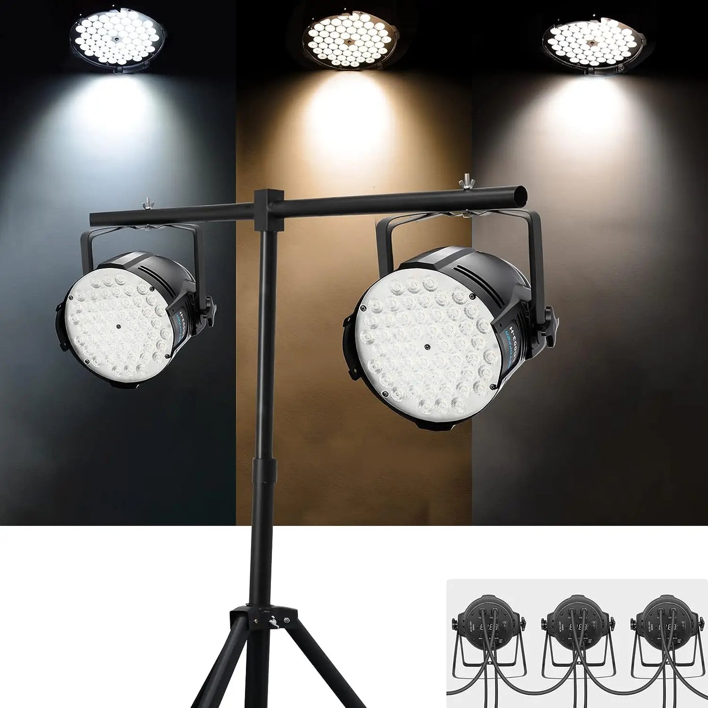 Decorbites™ Großer Wagen 54*2W Superhelle Bühnenbeleuchtung mit Ständer - Set aus 4
