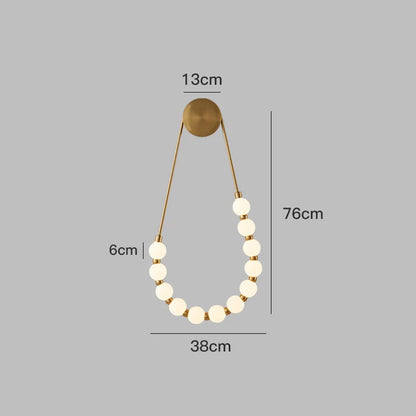 Lámpara de pared asimétrica DecorBites™ estilo italiano color crema con forma de haba mágica