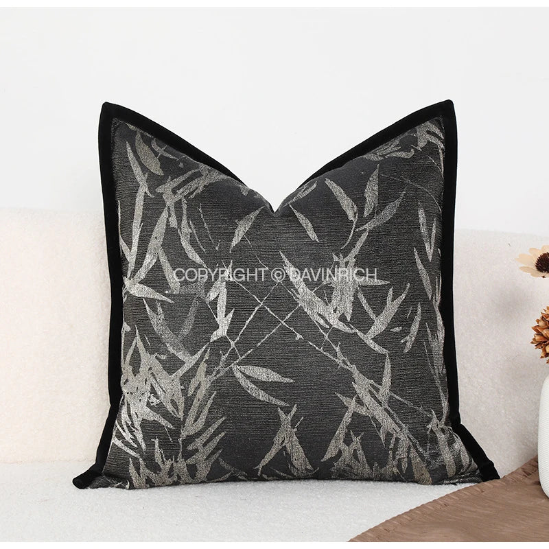 DecorBites™ Avocado Green Jungle Plants Patchwork Luxury Lumbar Pillow Cover 30x50cm