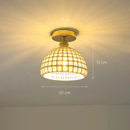 DecorBites™ Glass Shade Pendant Ceiling Lamp for Kitchen Aisle Bedroom LED Lights Fixtures