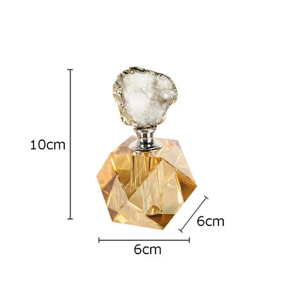 DecorBites™ Gold-plated Agate Stone Perfume Bottle for Aromatherapy Essential Oils