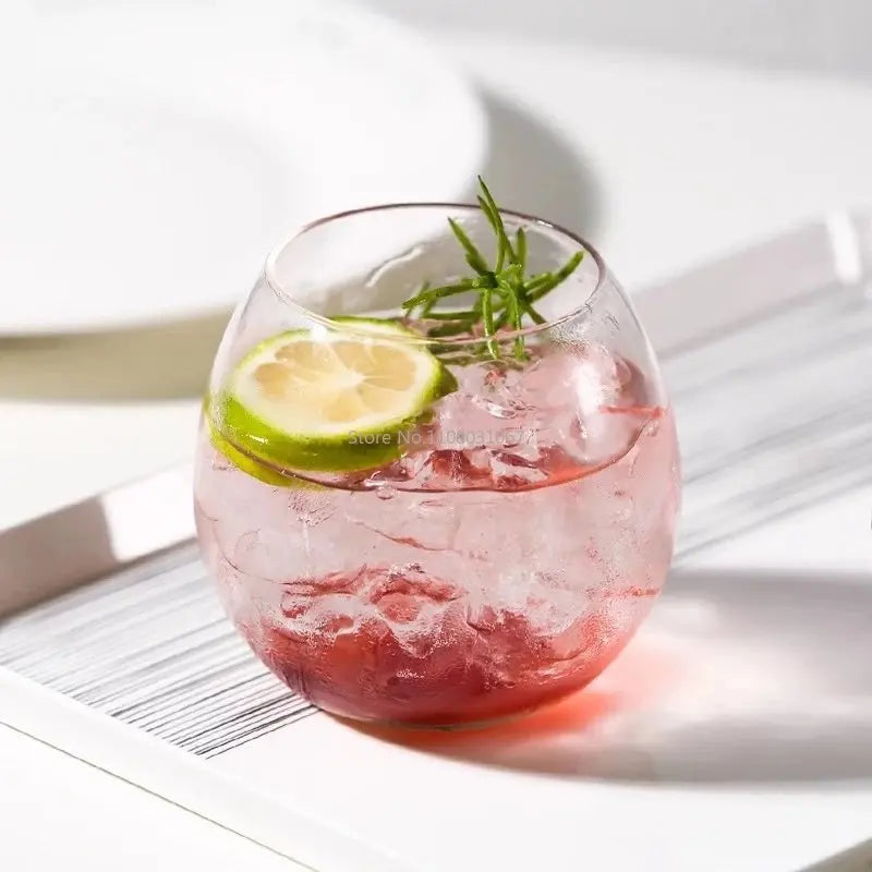 Taza de café de vidrio transparente DecorBites™ de 400 ml para cócteles de fiesta en el bar de casa