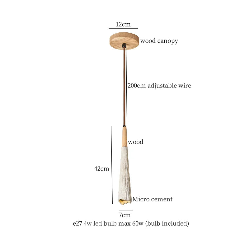 DecorBites™ Bud Micro Cement LED Pendant Lamps: Modern Nordic Hanging Light for Home Decor