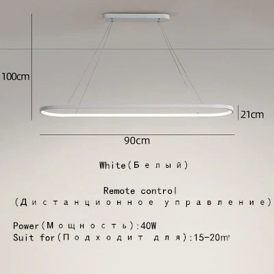 DecorBites™ Designer Oval LED Pendant Lamp for Living, Dining, Restaurant, Bedroom Lighting