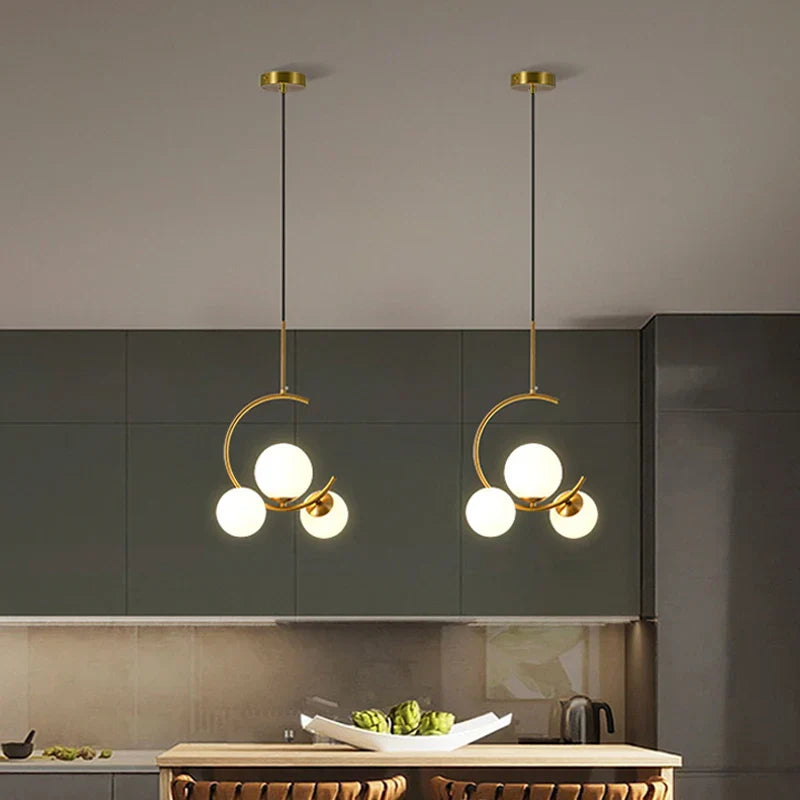 Lámpara de araña LED con bola de cristal DecorBites™ para comedor, cocina, dormitorio o bar.