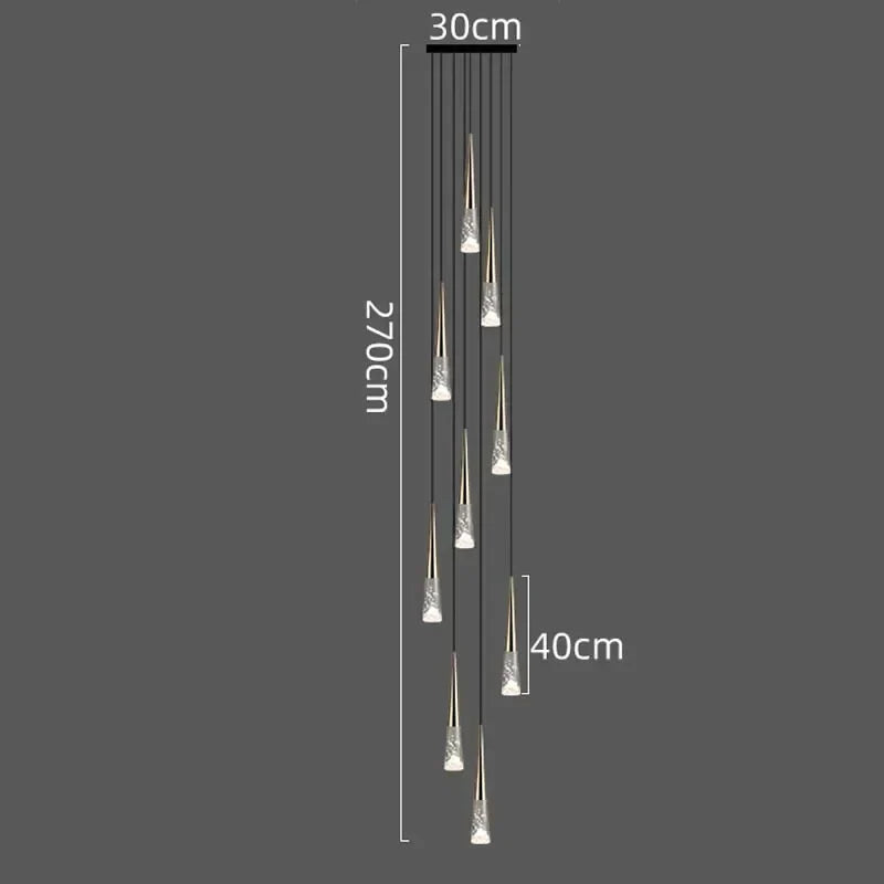 DecorBites™ LED Rain Drop Chandelier Staircase Pendant Light - Nordic Design Island Hanging Lamp