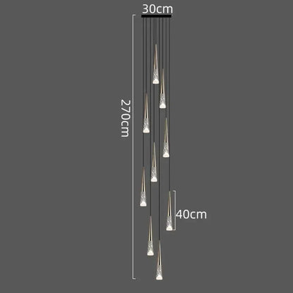 DecorBites™ LED Rain Drop Chandelier Staircase Pendant Light - Nordic Design Island Hanging Lamp