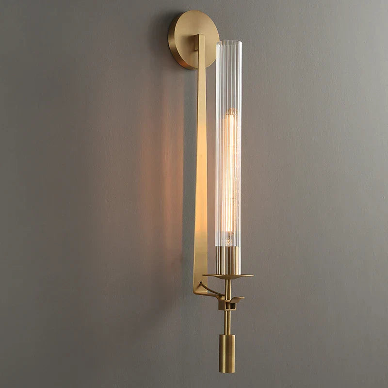 Aplique de pared de vidrio dorado Decorbites™: Iluminación moderna americana nórdica retro vintage para la decoración del hogar