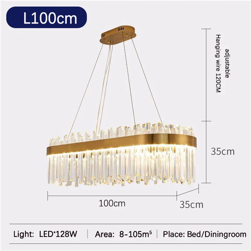 DecorBites™ Gold Crystal Ceiling Chandelier | Luxury Indoor Lighting for Living & Dining Room